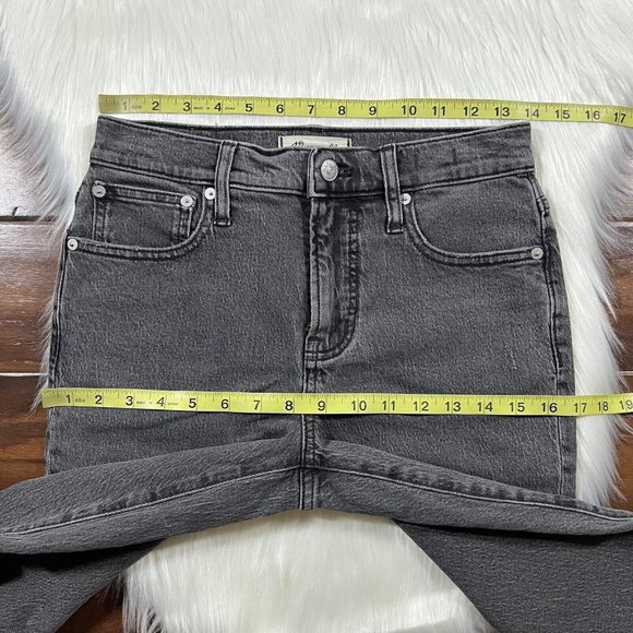 Madewell Size 25 Petite‎ Black Cosner Wash Perfect Vintage Denim Jeans NB058 - Picture 4 of 10
